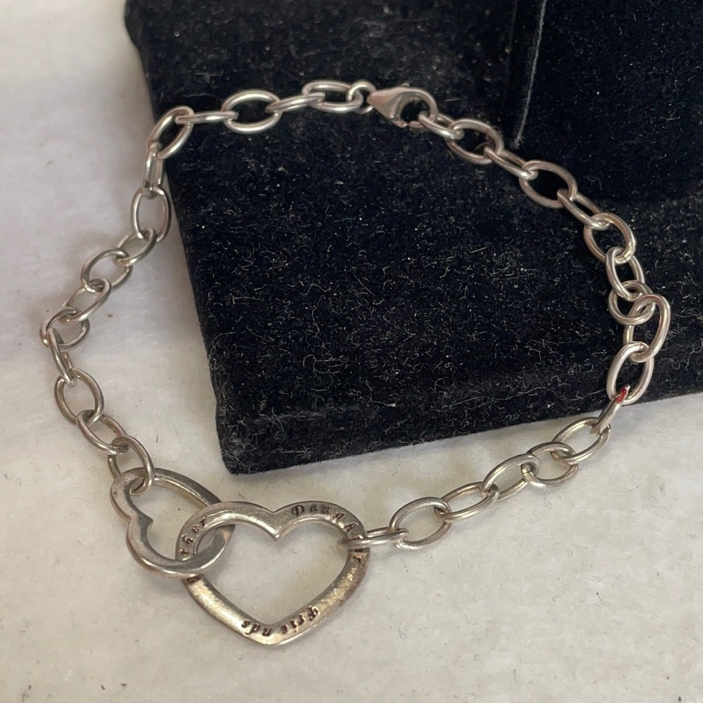 Vintage sterling link bracelet 7 3/4”
